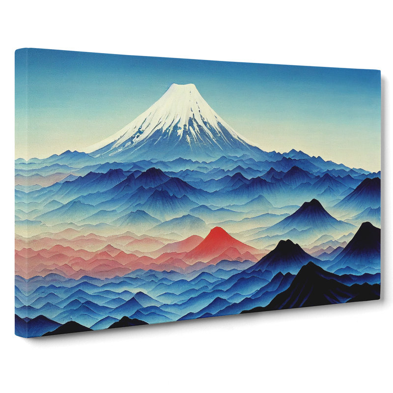 Painted Japanese Mountains Vol.6 - Wrapped Canvas Print, 35cm H x 50cm W x 3cm D