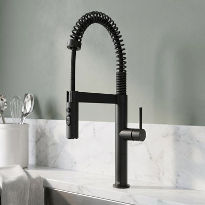 Robinet de cuisine à douchette rétractable 3 fonctions H 1 po Edison Pro
