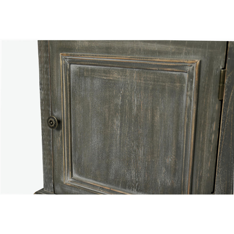 Armoire de rangement ferme Farmhouse, Noir/gris