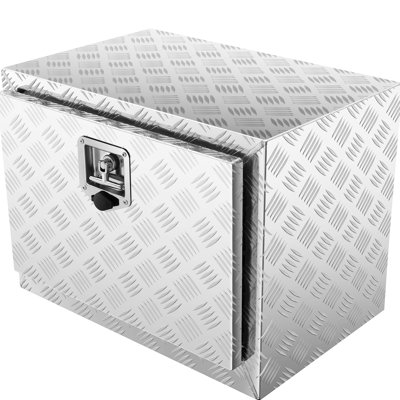 Boîte de camion 24 po 17 po 18 po, aluminium robuste, imperméable, loquet à poignée en T, serrure et clés pour le rangement des outils d'entretien de camping-car