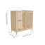 Armoire de lavabo grande capacité en bambou naturel