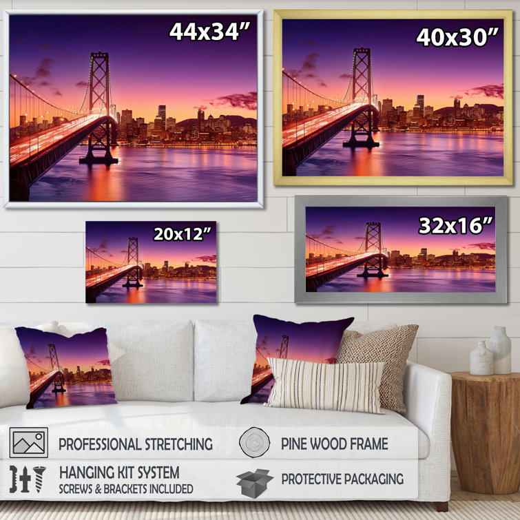 Latitude Run® San Francisco Skyline And Bay Bridge II On Canvas Print ...