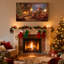 Ensemble de 3 impressions sur toile, arbre de Noël et cheminée-876208489