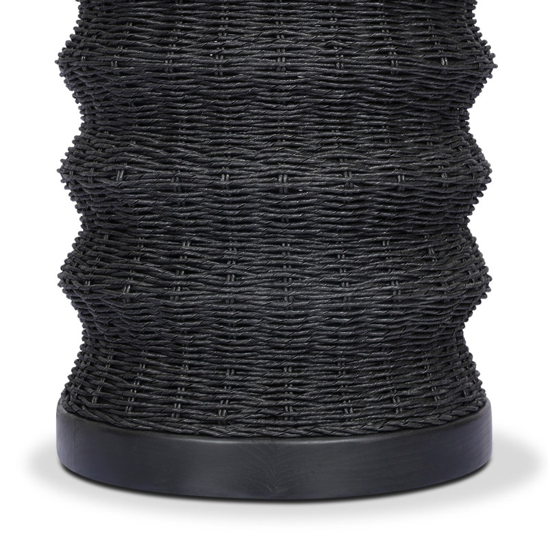Brailey End Table-Smoked Natural Sungkai, Black Stained Sungkai