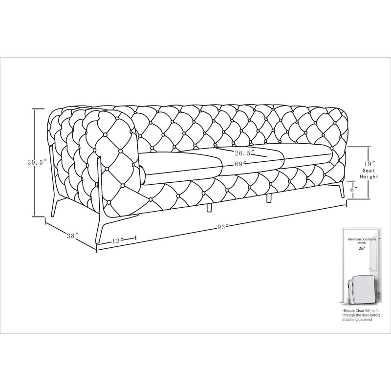 Ehrika Top Grain Italian Leather Sofa, Silver, Brown Genuine Leather