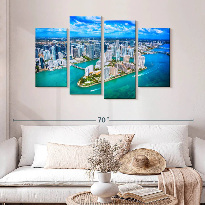 Vue aérienne de Sirci Miami, H 32 po x l 52 po