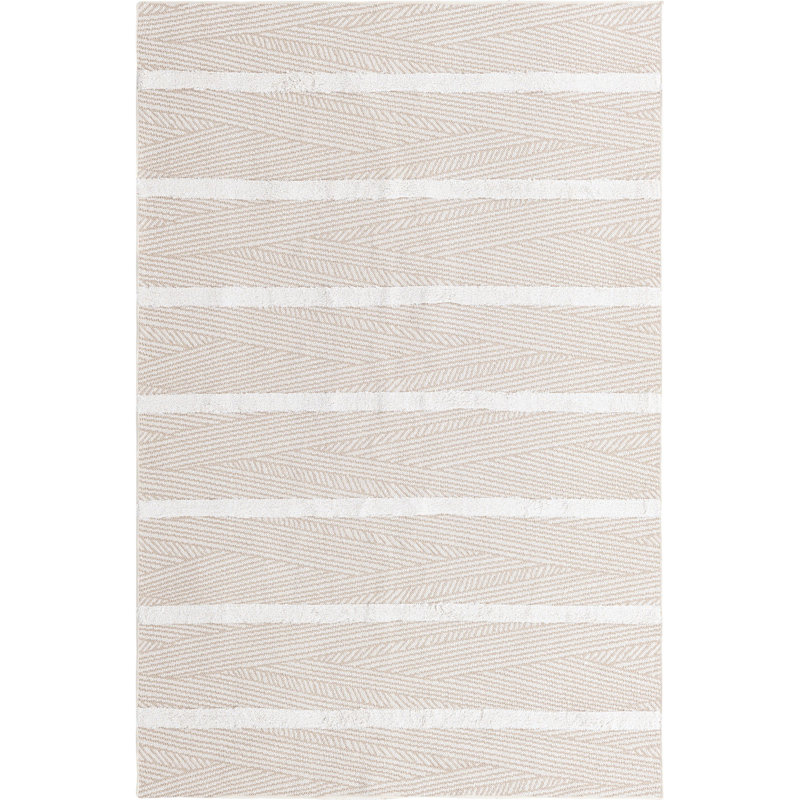 Dudziak Cotton Striped Indoor Rug, Rectangle 5'3" x 8'
