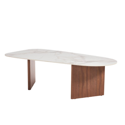 Modern Solid Wood Irregular Coffee Table, Simple Coffee Table Easy To Install For Living Room, Bedroom by Latitude Run