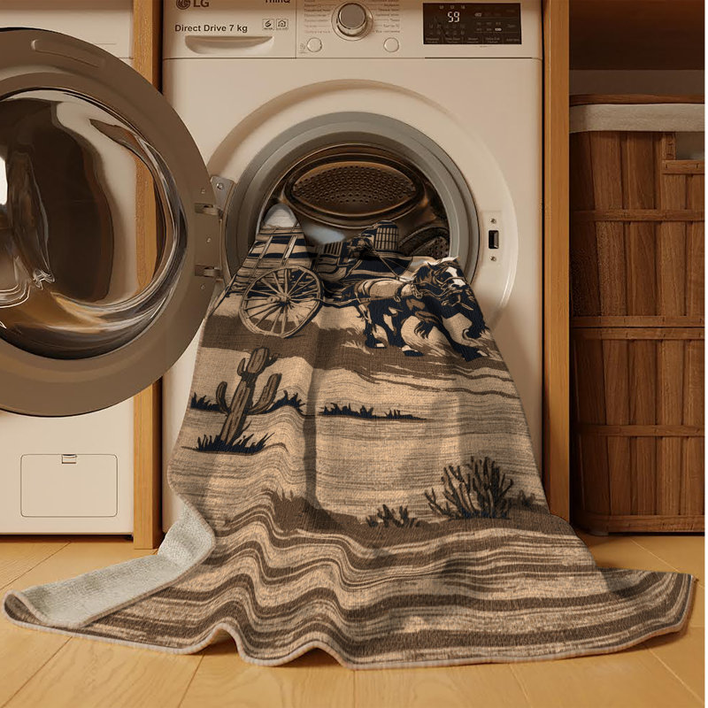 Tapis de transport brun lavable à la machine, Carré 3 pi