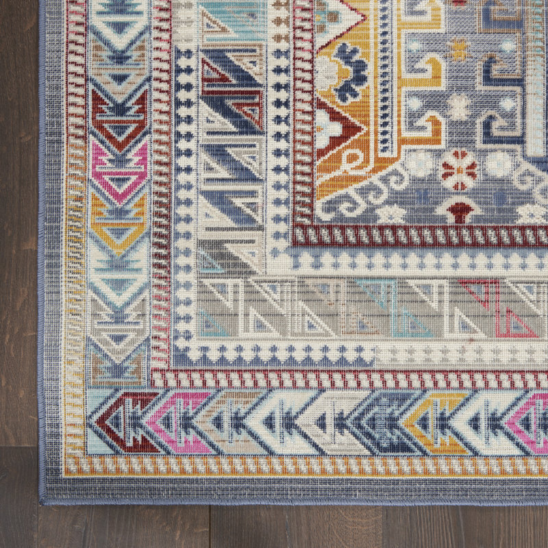 Oldham Ikat Area Rug, Rectangle 61 x 115cm