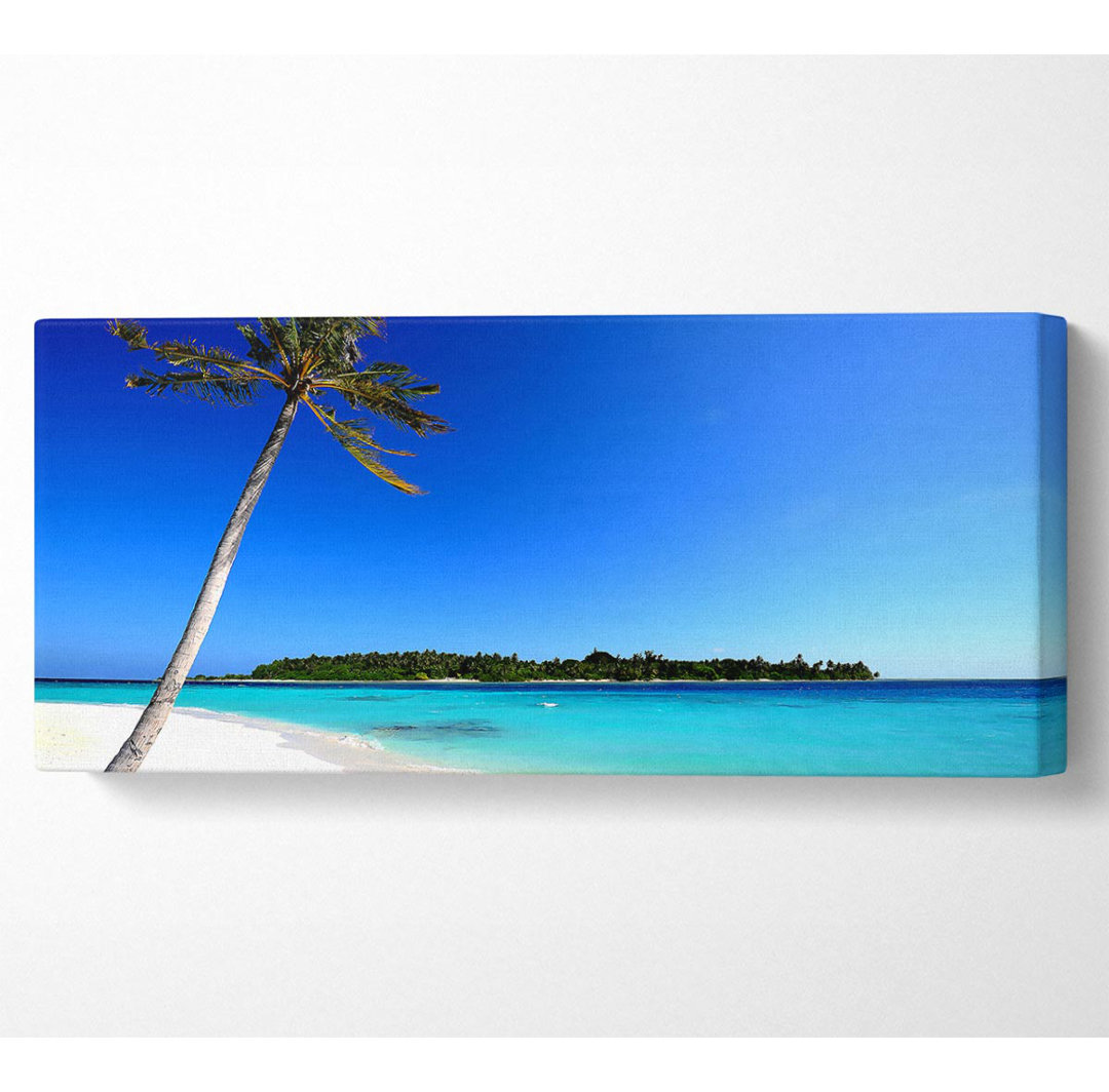 Maledivischer Strand Panoramaleinwand