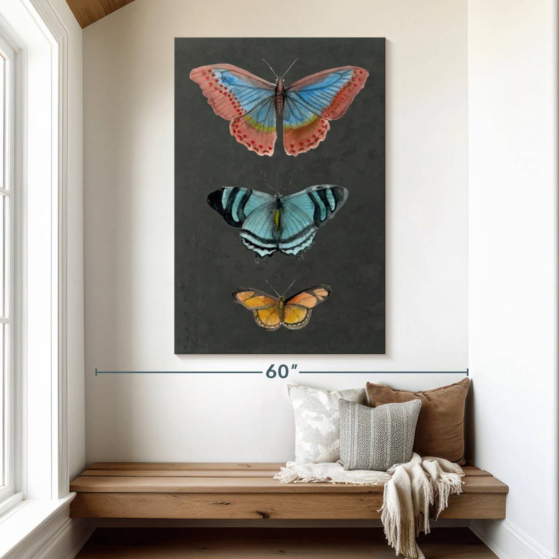 Butterflies On Slate II, H 51 po x l 34 po