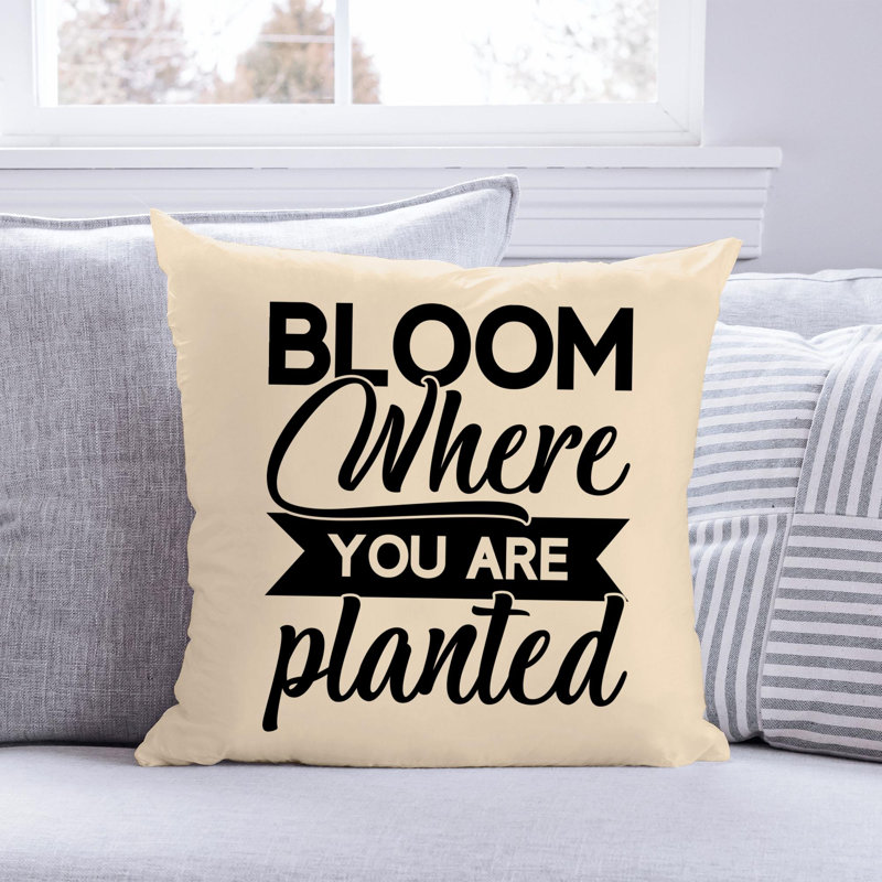 Citation amusante «Garden Lover» 429 - Coussin décoratif inclus, H 18 po x l 18 po