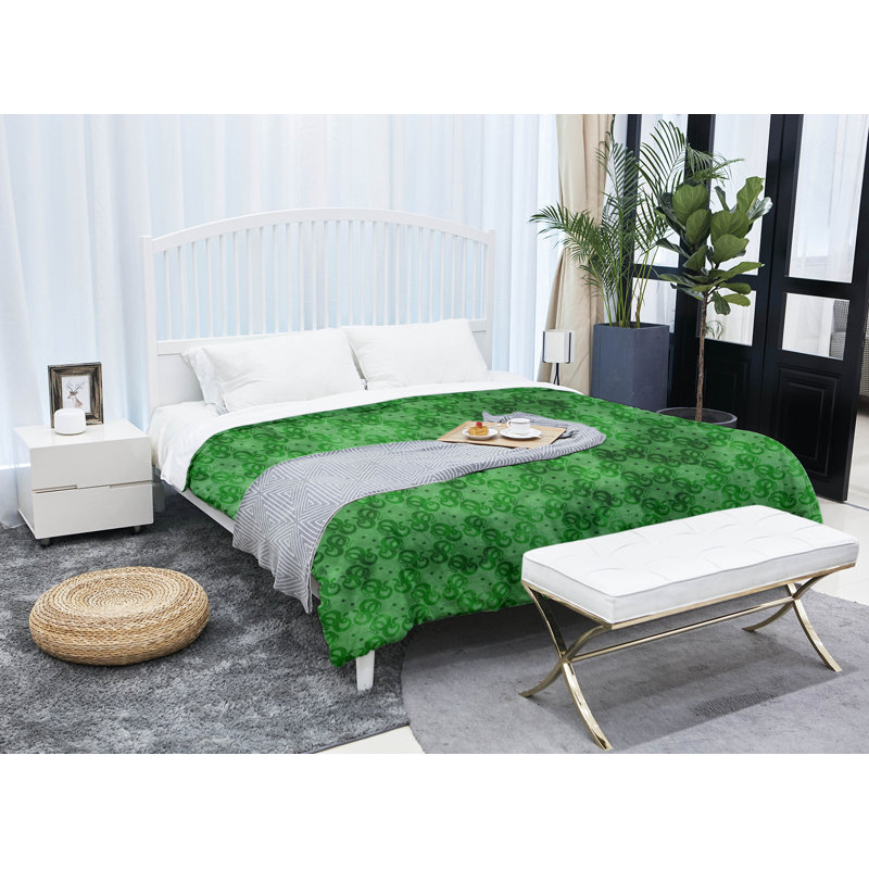 Édredon simple réversible à motif de serpents Katelyn Elizabeth, Édredon très grand, Vert