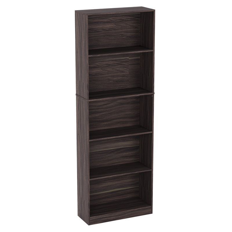 142cm H x 60cm W Standard Bookcase, Walnut, 175 cm H x 60 cm W
