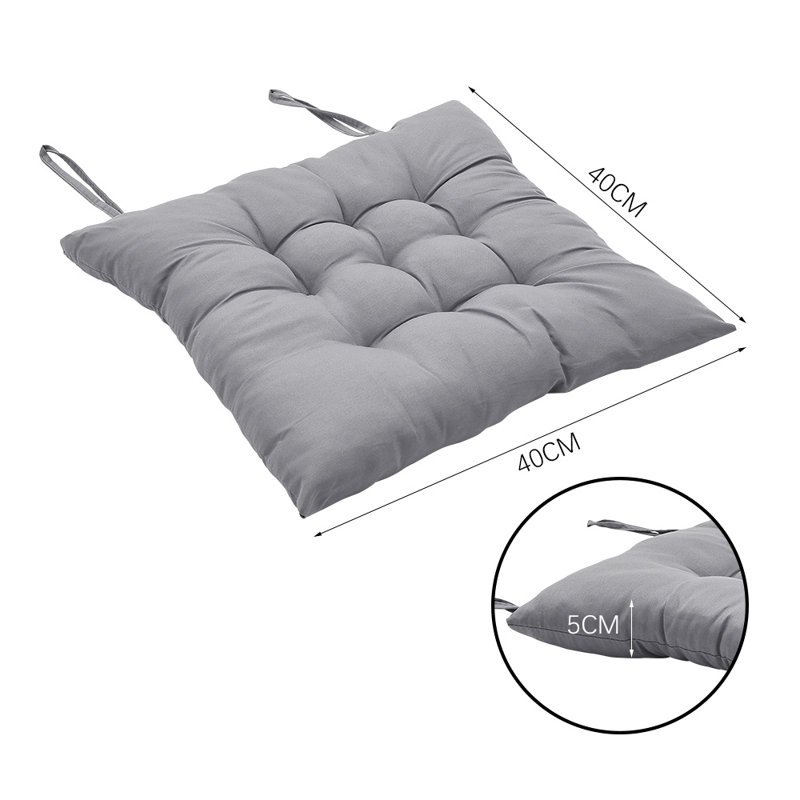 4Pcs Soft Thicken Tatami Seat Cushion, Grey