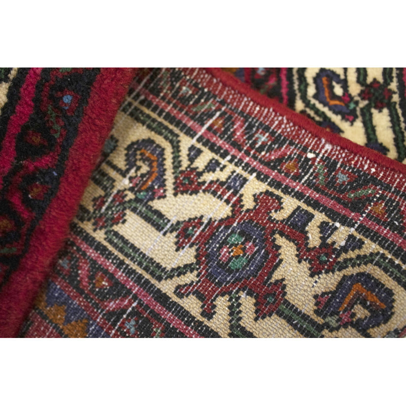 Tapis unique en laine noué à la main de style années 1990 de 3 pi 4 po x 4 pi 11 po Birchview