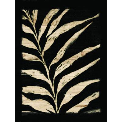 " Black Wooden Palm Leaf "