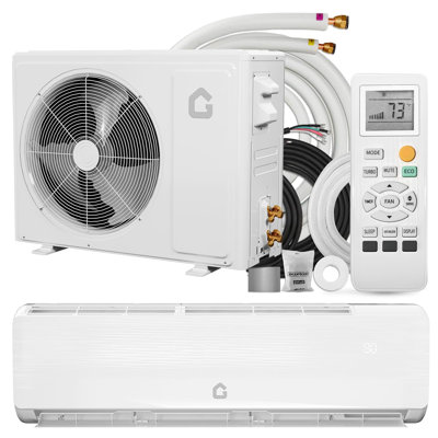 18000 BTU Mini Split AC & Heat Pump, 19 SEER2 Inverter, 230V, 6 Modes, Cools 1250 Sq. Ft, Install Kit