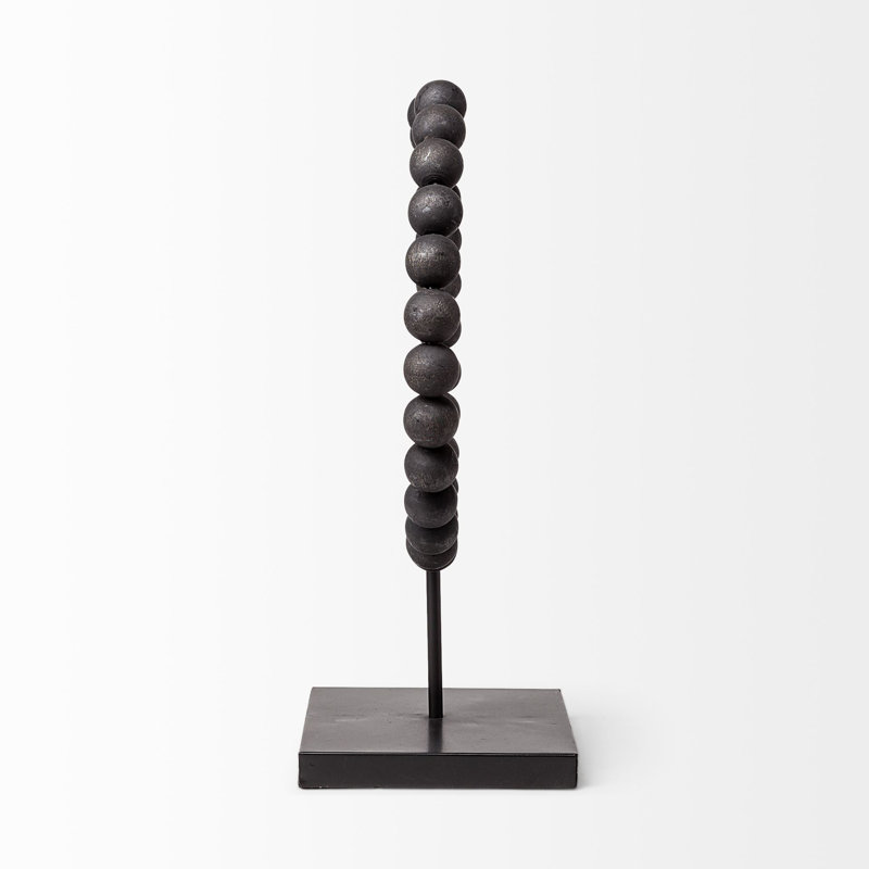 Shira Abstract Figurines & Sculptures, Black, 16" H x 6" W x 11" D