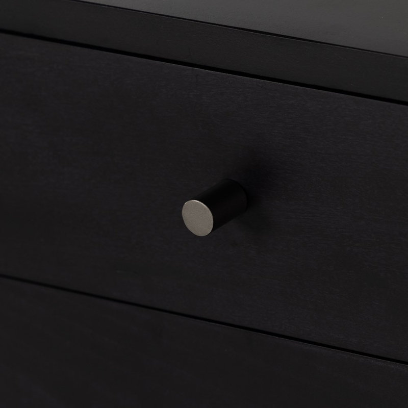 Isador 74'' W Solid Wood Sideboard, Black Wash