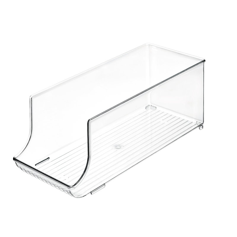 Clear Plastic Stackable Beverage Can Organizer with Removable Lid