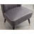 Contemporary Velvet Upholstered Accent Chair, Gray-646179229