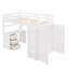 Lit mezzanine simple avec tiroirs, bureau et garde-robe-1782893906