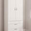 Armoire Alabama, une grande armoire, deux tiroirs