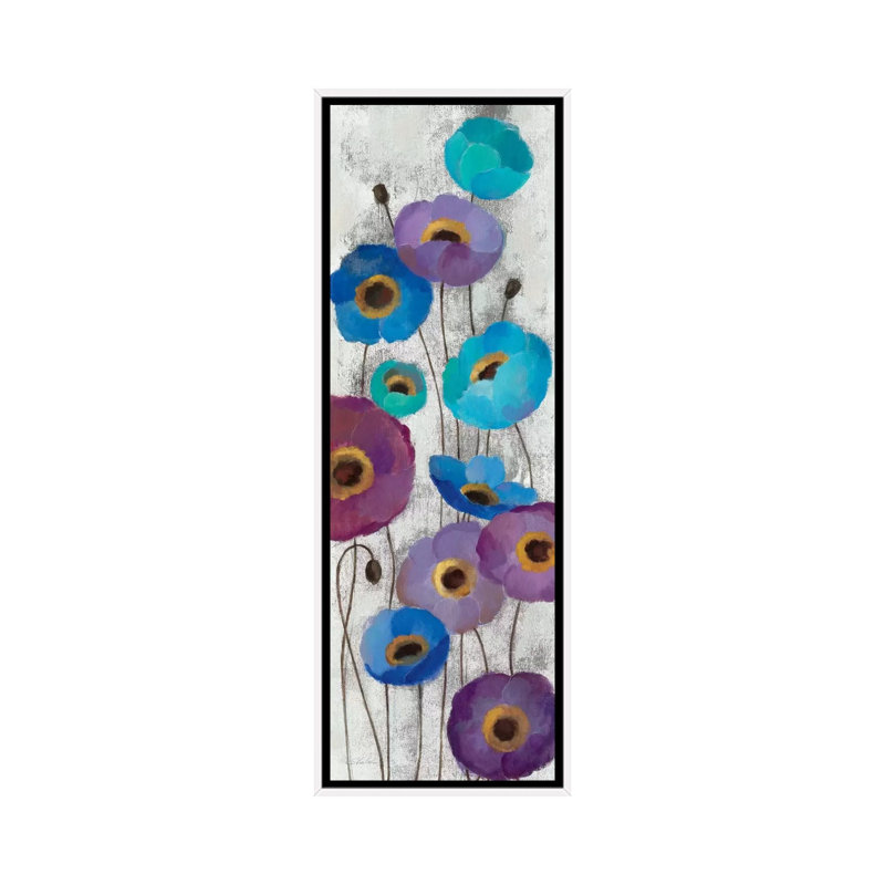 «Bold Anemones Panel II» par Silvia Vassileva, reproduction d'art sur toile, H 72 po x l 24 po x P 1,5 po