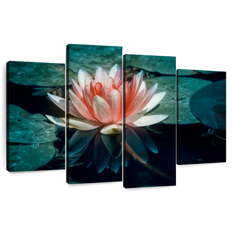 Harnek Water Lily Reflection, H 27 po x l 43 po