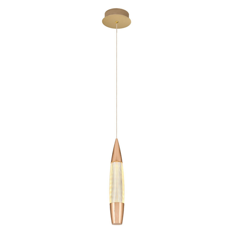 Lustre élégant ambre et jaune, 47,2 po de hauteur x 2,0 po de diamètre | Corps en métal durable avec capuchon en verre opale | 1 x douille DEL 9 W, 900 lumens, lumière chaude 3000 K | Assemblé, parfait pour décorer une maison moderne