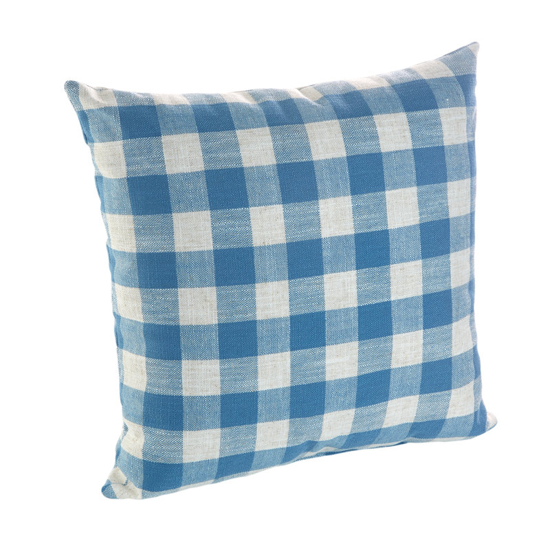 Liza 18X18 Inches Filled Square Pillow, Blue