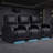 Haiylee Zero Gravity Home Theater Seating Top Grain Leather Recliner Sofa Power Headrest Footrest-864351166