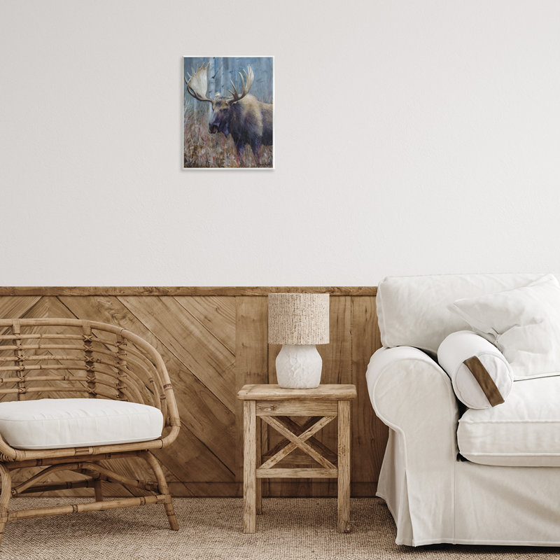 Expressive Moose in Forest Wall Plaque, design by James Corwin