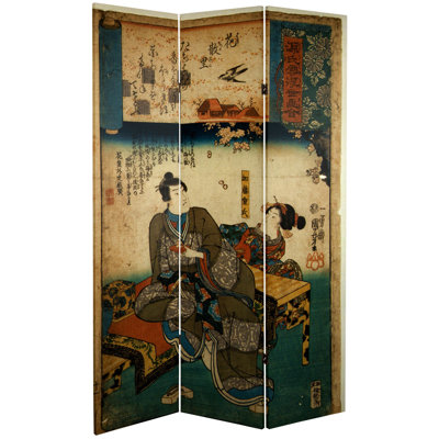 Diarmaid 47.25'' W x 71'' H 3 - Panel Folding Room Divider