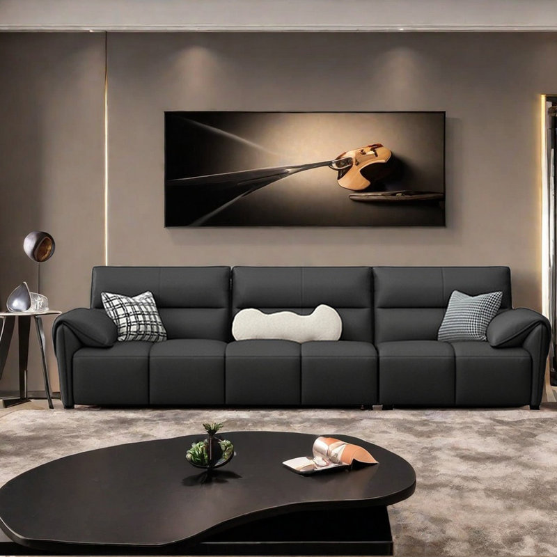 Modern simple piano key sofa, 33.46" H x 122.04" W x 39.37" D