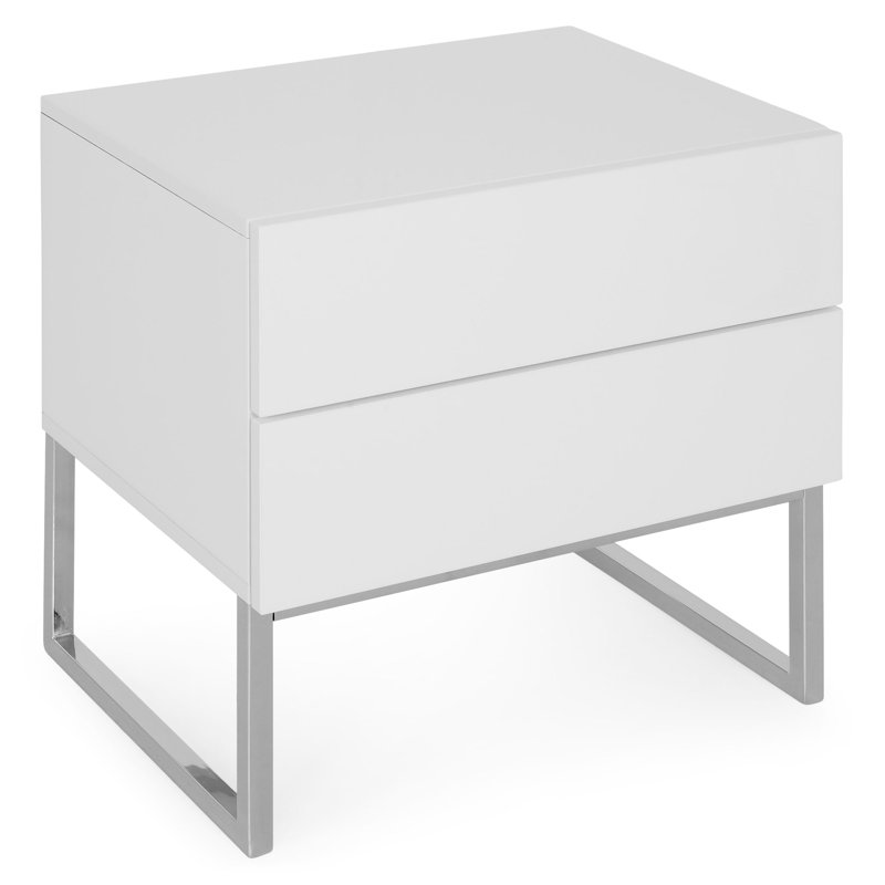 Susitna 50cm W Stainless Steel Bedside Table