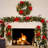 7" Pre-Lit Poinsettia Christmas Garland