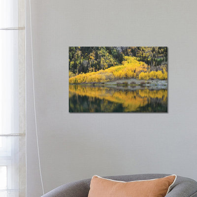 Aspen Reflections in Crystal Lake 1 Piece Wrapped Canvas Wall Art