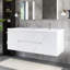 Meuble-lavabo double 60 po avec plateau en résine intégré 60 po