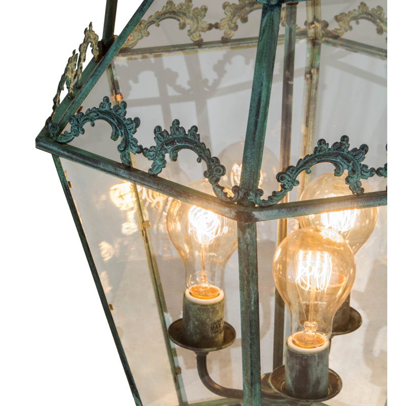3 - Light Dimmable Lantern Geometric Chandelier