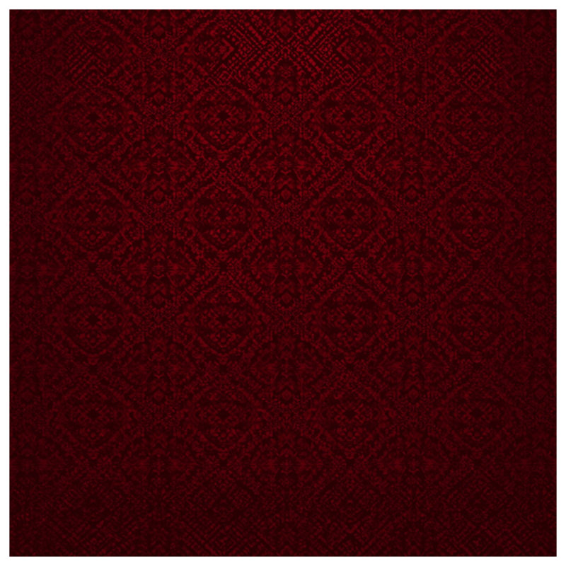 Tapisserie murale rouge damassé, H 68 po x l 80 po avec 4 œillets