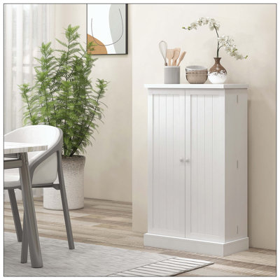 Armoire de cuisine garde-manger, armoire de cuisine autoportante avec 12 tablettes de porte, portes doubles, étagère à 5 niveaux et tablettes réglables