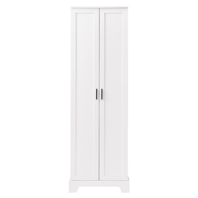Armoire de rangement haute en bois aggloméré, armoire à linge