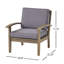 Fauteuil club rembourré de style Mid-Century avec pieds fuselés en bois-656890233