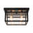 4 - Light Modern Black Square Flush Mount With Glass Shade