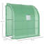 Lean to Greenhouse, serre de 7 pi x 3 pi x 7 pi, pépinière avec 2 portes et fenêtres à enroulement, housse en polyéthylène vert