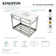 Kingston Brass Quadras 37-Inch Ceramic Console Sink with Steel Base and Shelf (8-Inch, 3-Hole)