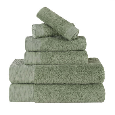 Rayon From Bamboo Cotton Blend Eco-Friendly Hypoallergenic Soft Solid Towel Set